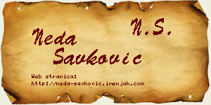 Neda Savković vizit kartica